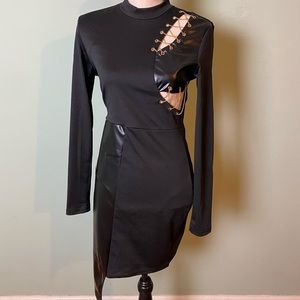Sizzling Hot  black dress cut out dress